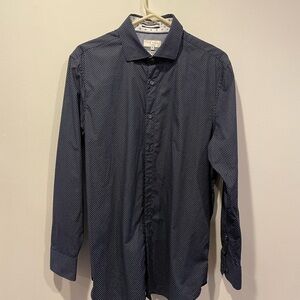 Ted Baker Navy Patterned Casual Shirt